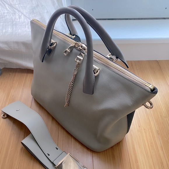 Rare and unique Chloe Medium Baylee Tote - pretty blue suede/calf leather - Picture 2 of 8